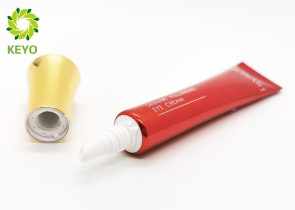 PE Plastic Cosmetic Cream Tube , Shiny Red Color 0.67 OZ Eye Cream Tube