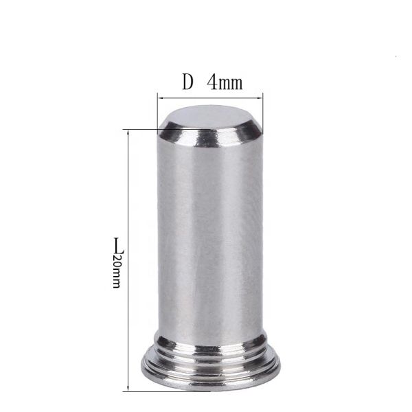 Passivated Finish Self Clinching Pilot Pins Stainless Steel Type TPS Flush Mounted