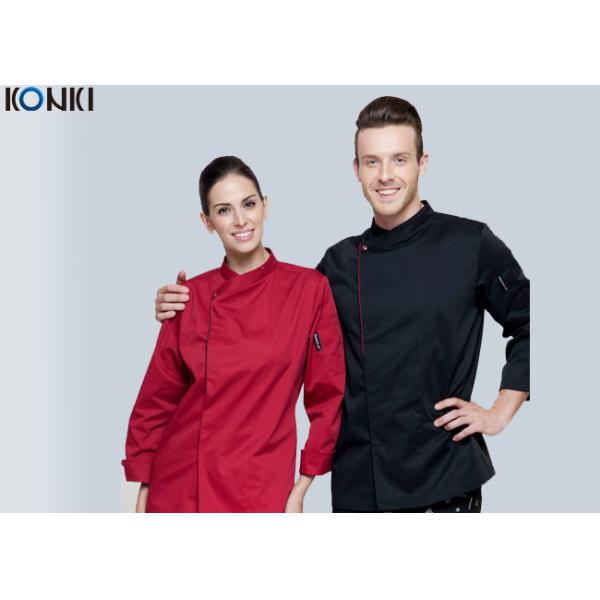 Long Sleeve Western Style Hotel Chef Uniform / White Chef Coat