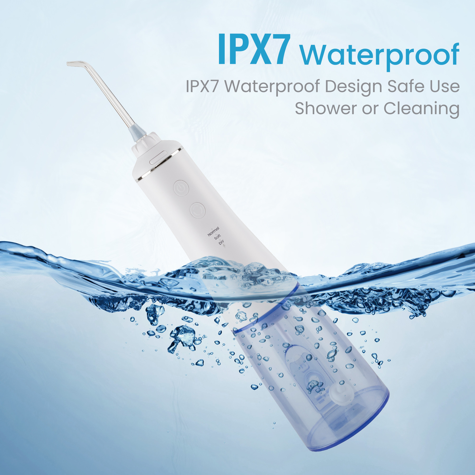 Беспроводное IPX7 перезаряжаемые зубоврачебное Flosser, струя воды устное Irrigator домочадца