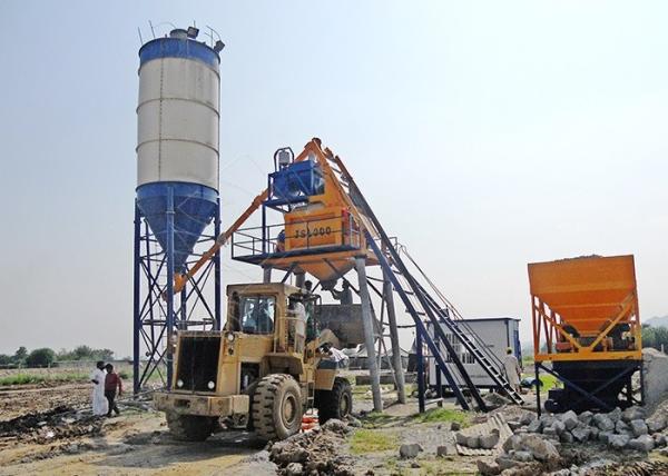 Stationary Hopper Lift Concrete Batching Plant 50m3/H Cement Mixing Plant