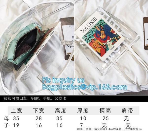 PVC bags clear lady cosmetic bag, transparent waterproof pvc cheap beach bags, Women's Casual Canvas Tote Bags Shoulder