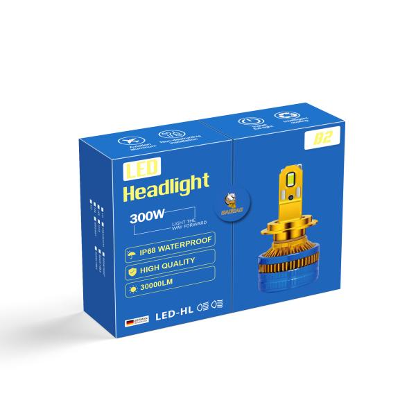 H4 H11 9005 9006 H3 Golden Casing Car Universal LED Bulb Auto Parts