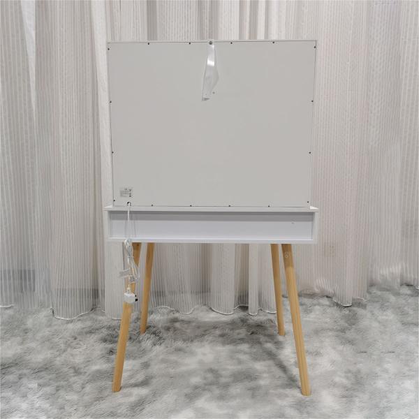 136cm Height Touch Screen MDF Solid Wood Dressing Table With Mirror