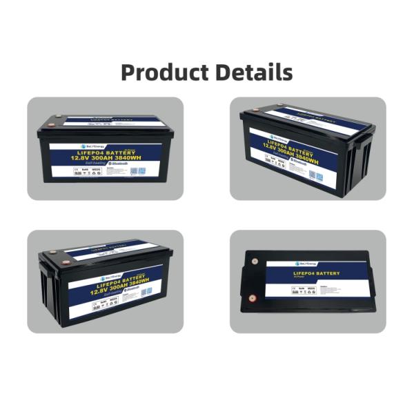Портативный IP65 водонепроницаемый компактный дизайн 12.8V 300Ah LiFePO4 Солнечная литийная батарея