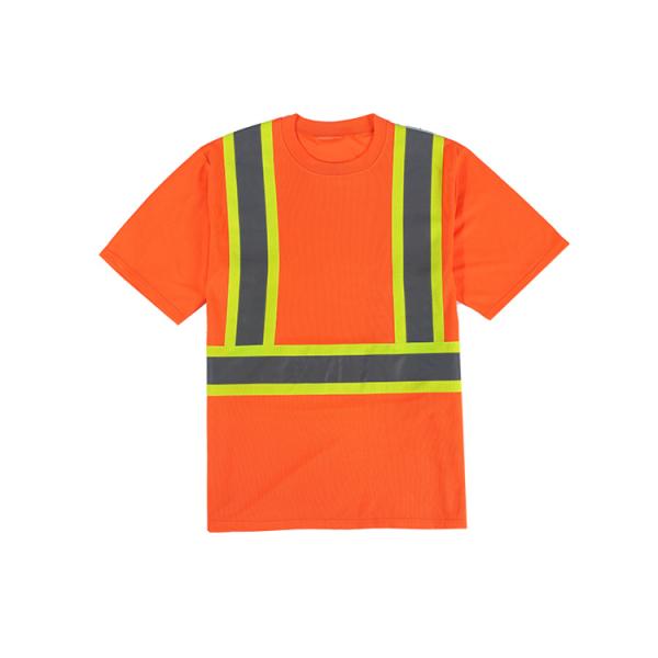 Отражательные Breathable высокие рубашки видимости работают короткие рукави быстро сушат Microfiber вспотели вещество-поглотитель