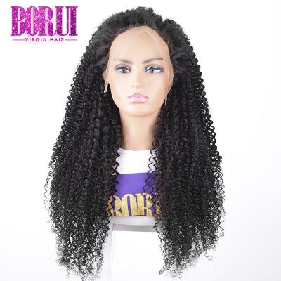 Virgin alinhado da peruca do laço das perucas do laço cutícula frontal feita sob encomenda encaracolado perverso brandamente liso
