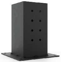 Se ofrece un kit de pergola de madera de 4x4 o 6x6 con una muestra de soporte de extensión de 3 vías