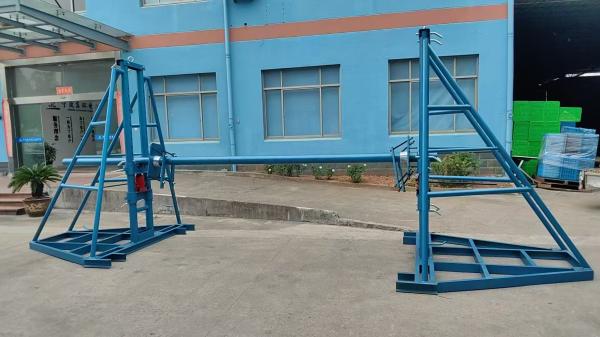 5 Ton Hydraulic Cable Drum Jack Stand with 1.5 Meters Lifting Height and 5000 kg Capacity for Overhead and Underground Cable Installation