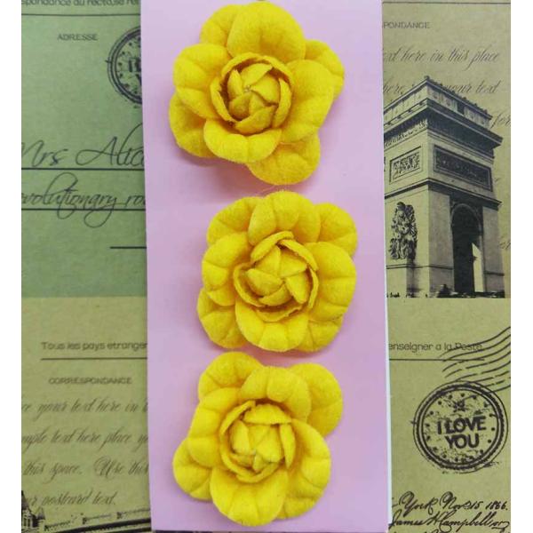 Eco - Friendly Fabric Flower Accessories Customized Size Felt Material