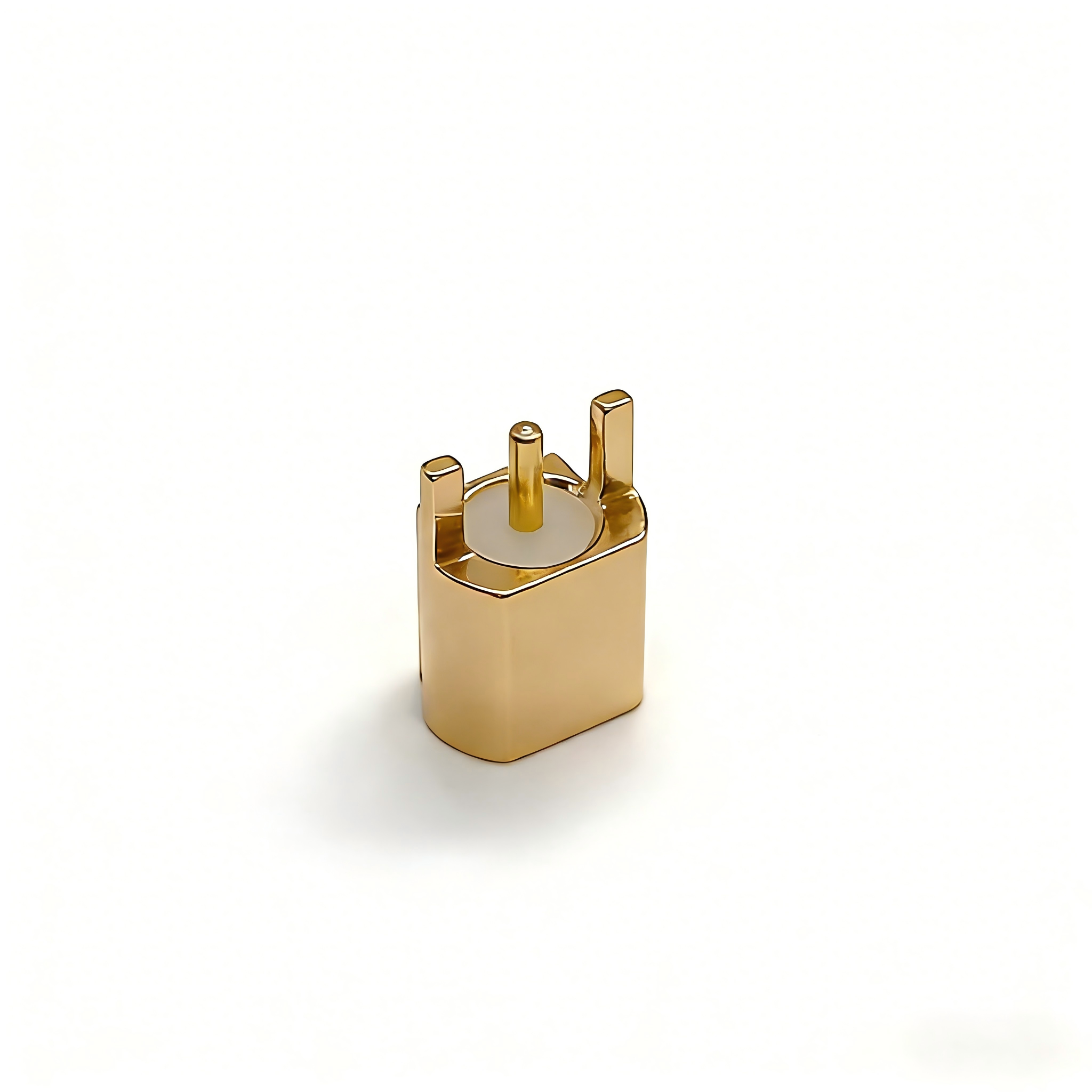 Gold Plated Brass MCX Connector Surface Mount Female RF Coaxial Connector DC-6GHz