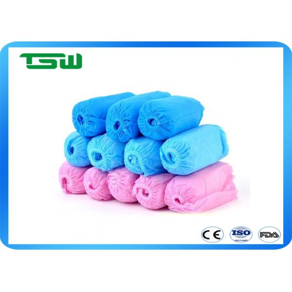 Waterproof Breathable 16*40cm Blue Disposable Shoe Cover