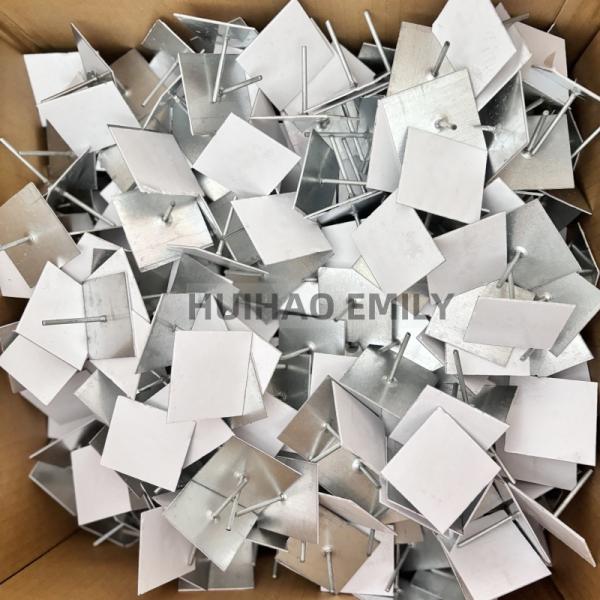 Designed Self Adhesive Insulation Hangers , Annular Groove Insulation Anchors