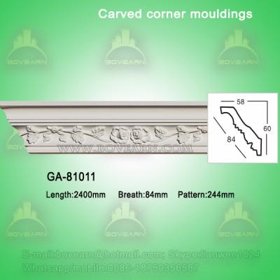 Factory Price PU Foam Carved Crown Cornice Mouldings