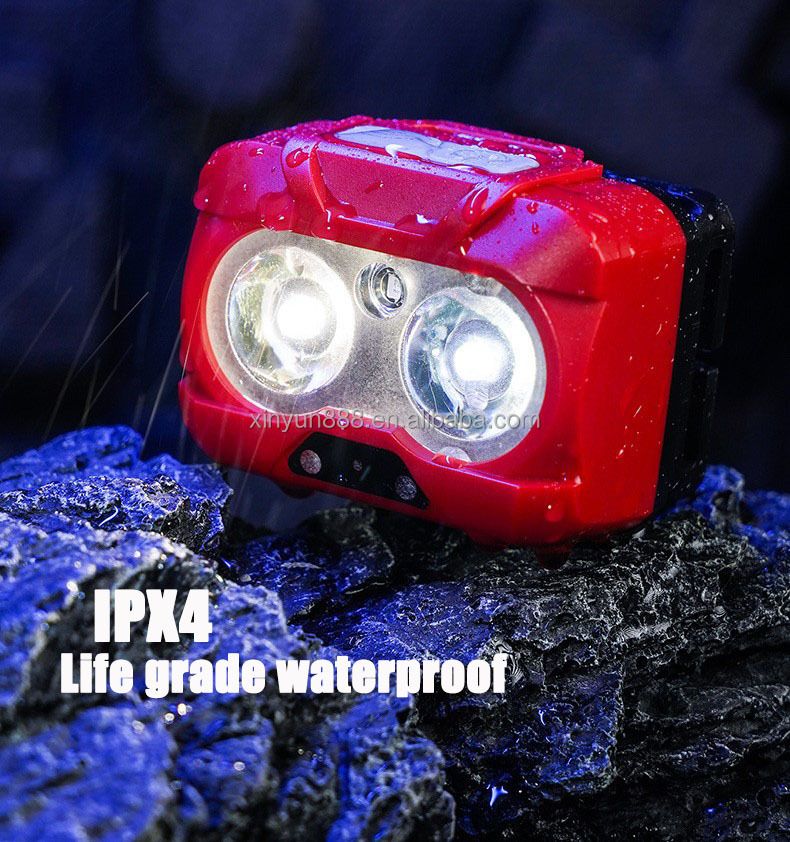 Outdoor Portable Mini ultra Bright Sensor Head Mounted Spotlight Multi Light Source Lighting Camping Light