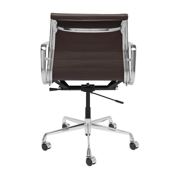 Genuine Leather Luxury Executive Office Chair Dark Brown Color 360 Degree Rotation