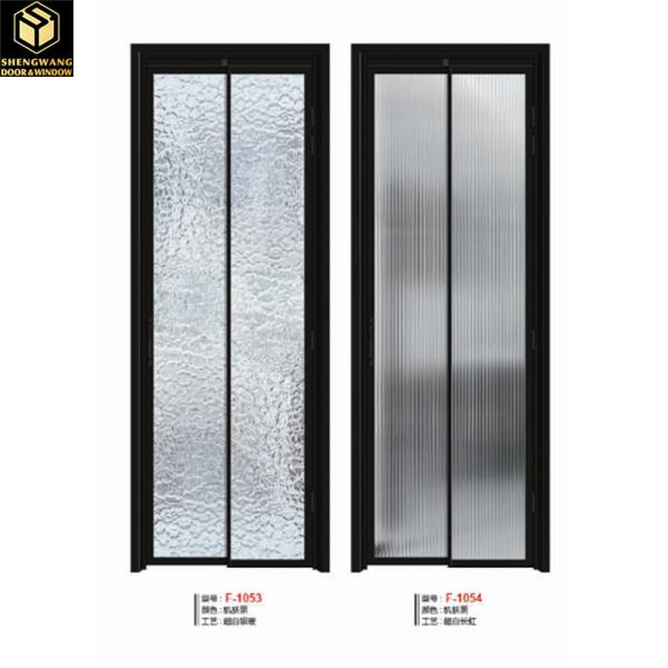Red And Black Aluminium Glass Hinged Door With Aluminium Big Folding Doors For ODM