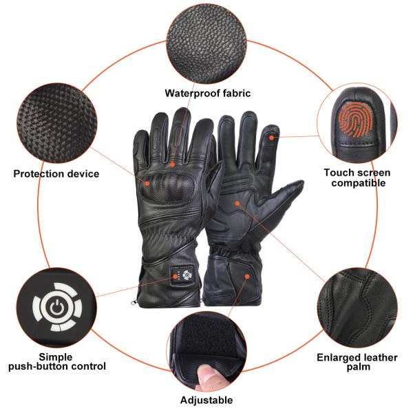 Перчатки 7.4V 12V 2200 Unisex топления электрические перезаряжаемые 2600 3000Mah