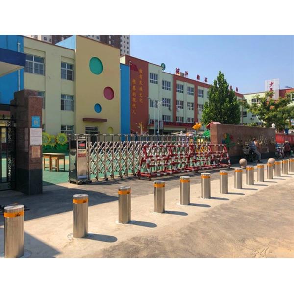 304 Stainless Steel or Q345 Carbon Steel Semi Automatic Bollards with 114mm Diameter for Enhanced Security