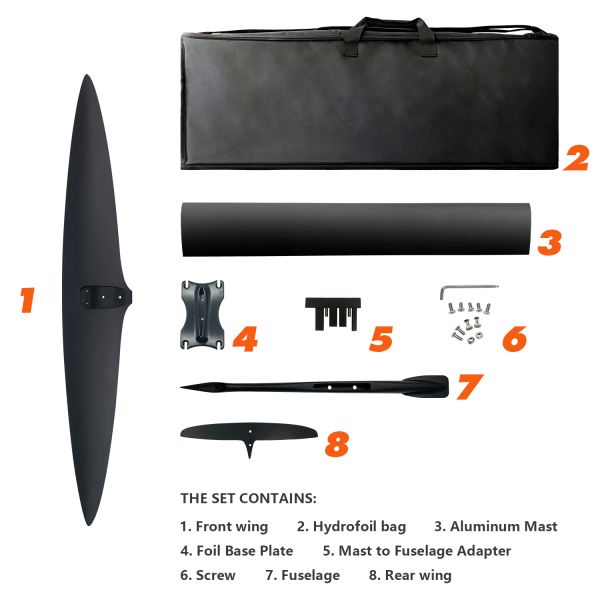 Hydrofoil Wing Carbon ART V2 1099 Wing Foil Pro-Level Wingfoil Riders Seeking Long Glide