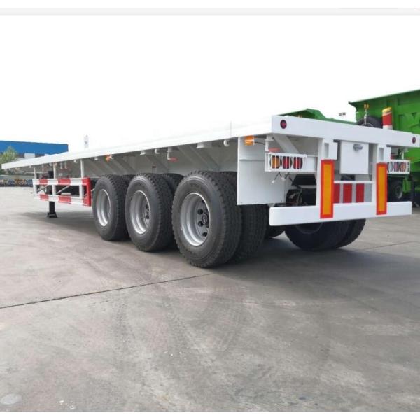 Factory price new flatbed gooseneck container chassis 3 Axles 40 feet 20ft 40ft Shipping Container Flat Bed Flatbed Semi Trailer