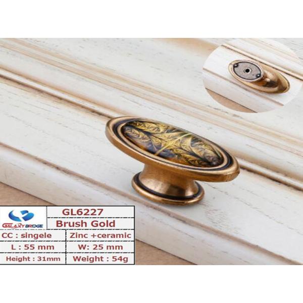Gold Plated Ceramic Kitchen Cabinet Knobs / Closet  Porcelain Handles T Bar Pulls  Furniture Fittings