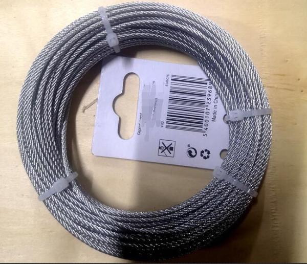 2.0mm x 20m câble de fil galvanisé enduit pour une protection sûre