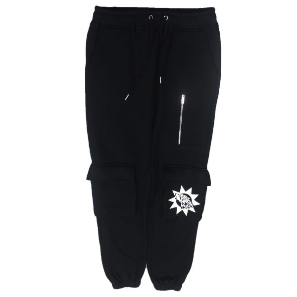 Streetwear Heavyweight Stacked Men'S Pants & Trousers Custom Plus Size Zipper Decorative Print Flare Sweat Pant Men