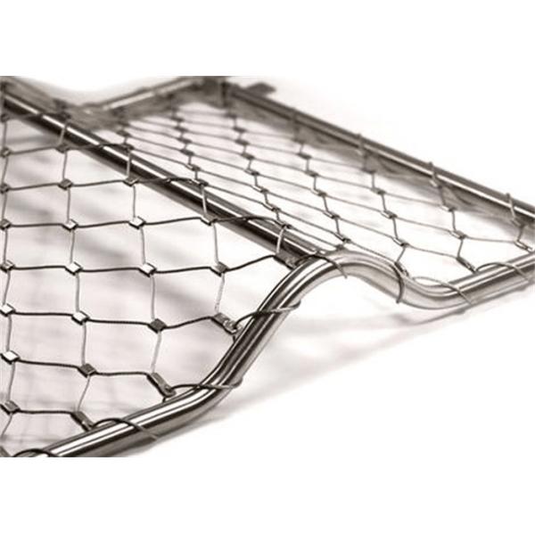 AISI 316 Cable Mesh Railing , Weather Resistant Metal Balustrade Infill Panels