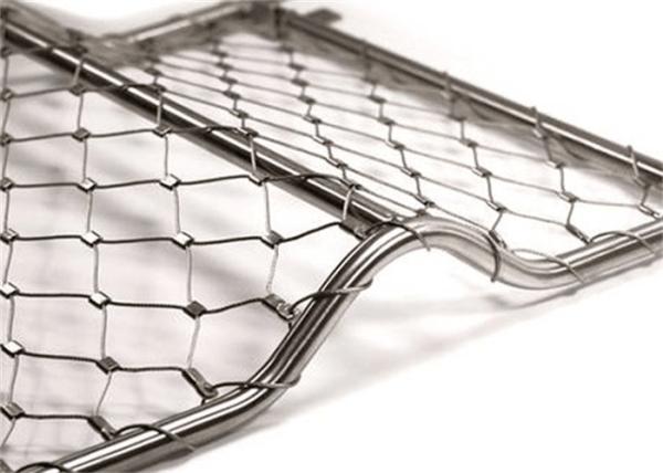AISI 316 Cable Mesh Railing , Weather Resistant Metal Balustrade Infill Panels