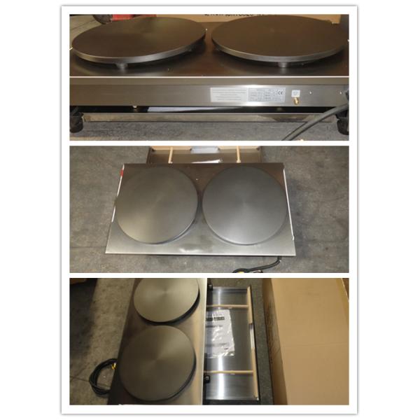400 mm Restaurant Cooking Equipment Single Or Double Head Commercial Crepe Machine
