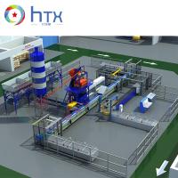 Máquina de construção de paredes de retenção de betão
