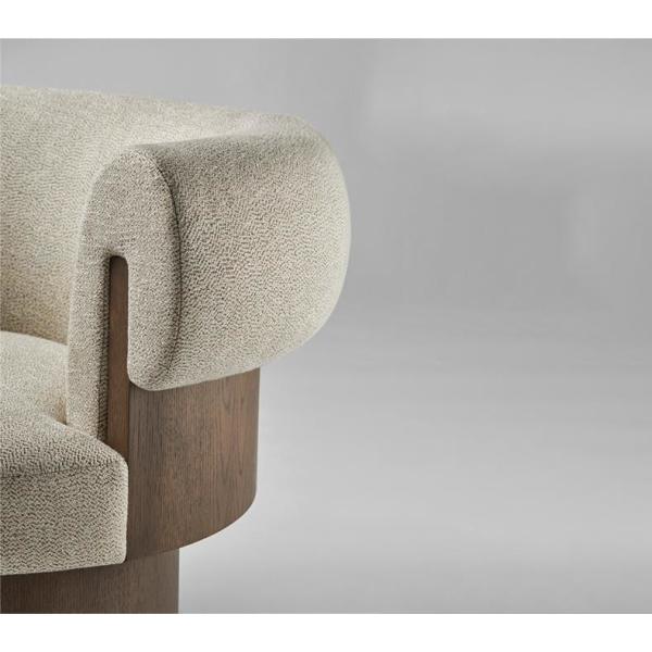Apartment Solid Wood Sofa Living Room Creative Single Fabric Leisure Chair