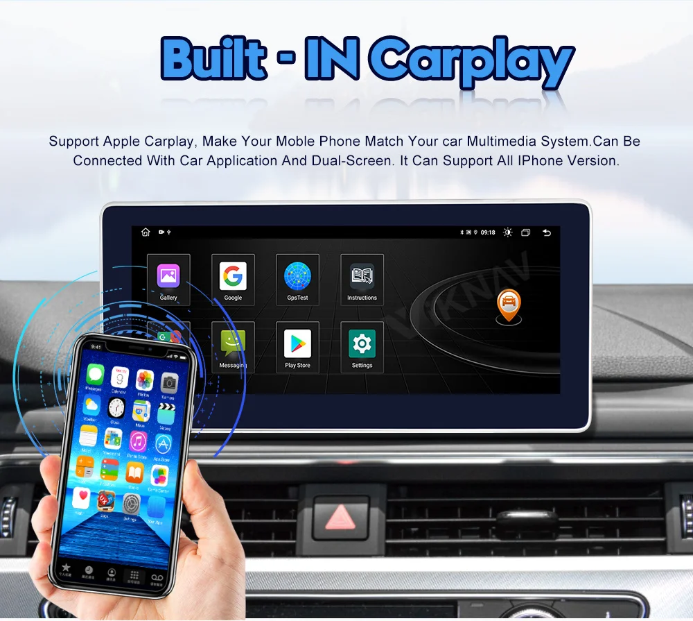 ODM Android Audi Q5 Стерео 2010-2017 Радиоплеер GPS Экран Послепродажная навигация