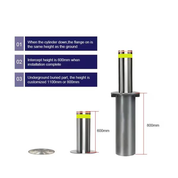 Anti Terrorist Security Manufacturer Stainless Steel Hydraulic Automatic Bollard Systems
