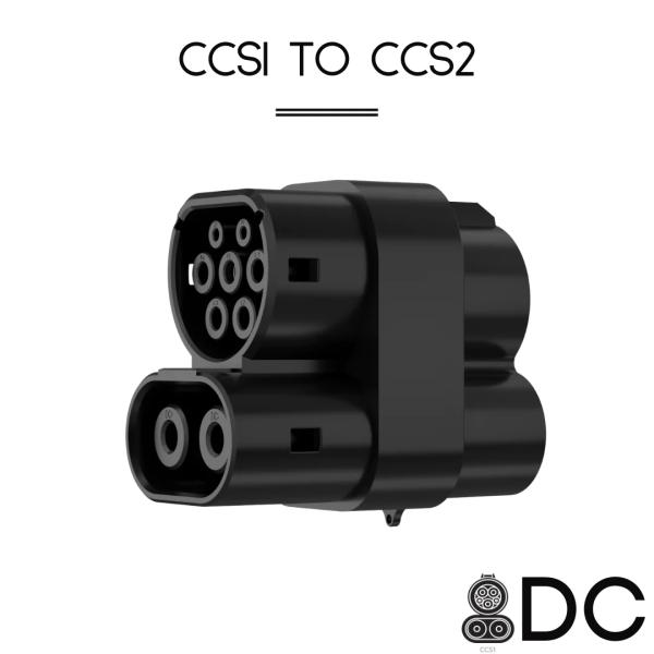 Sixpence 250A 1000V CCS1 to CCS2 EV Charger Adapter Plug DC Fast Charging for Tesla Model 3 Y