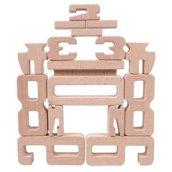 Eco-friendly Wooden 3D Building Blocks Creative Art Gift Home Ornament Decoration Solid Wood Kids Toys DIY wooden toy