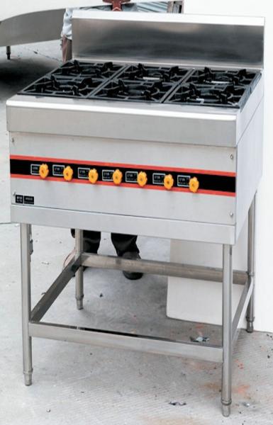 Floor Type 40KW Commercial Gas Cooking Stove 4-8 Burner