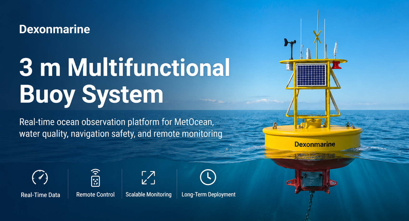 3m to 10m Multifunctional Smart Data Buoy System for Real-Time Ocean Observation