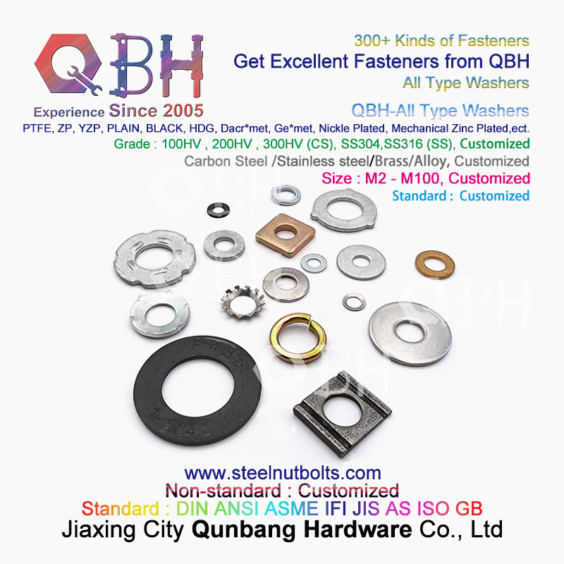 Плоская пружина QBH DIN125 DIN127 F436 F436M F959 F959M DIN434 DIN436 NFE25-511 типа Все сплющила Toothed круглую квадратную шайбу