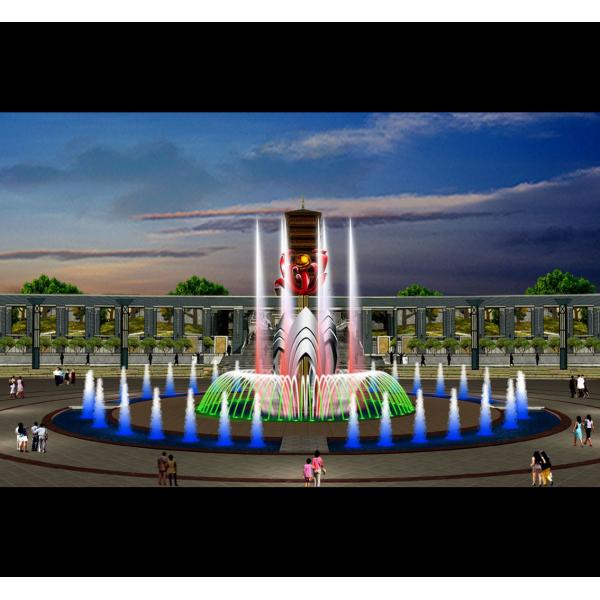 high-tech outdoor garden water fountain