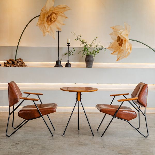 Commercial Coffee Shop Table and Chair Combination Negotiation Area Music Restaurant Leisure Chair Furniture