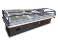 Congelador comercial feito sob encomenda da exposição da carne com tampa de vidro removível R404a