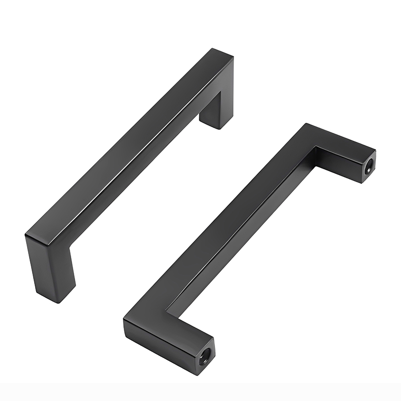 Thickened Stainless Steel Square Tube Pull Handles Light Luxury Simple Black Cabinet & Wardrobe Door Pulls