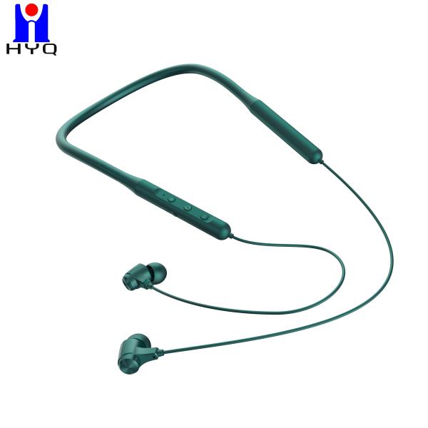 Green Crystal Clear Calls Foldable Neckband Bluetooth Earphones Multi - Point Connection