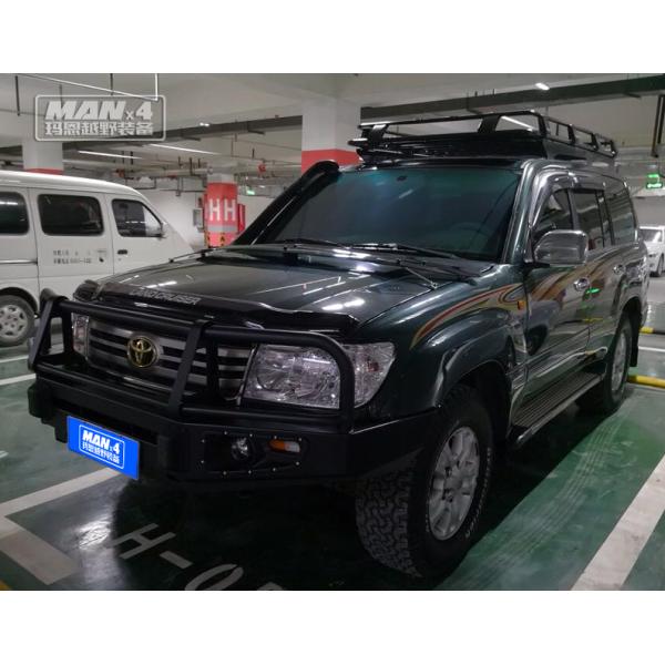 Black Steel 4x4 Bumper Front TOYOTA Bull Bar For LC100 Compatible Winch