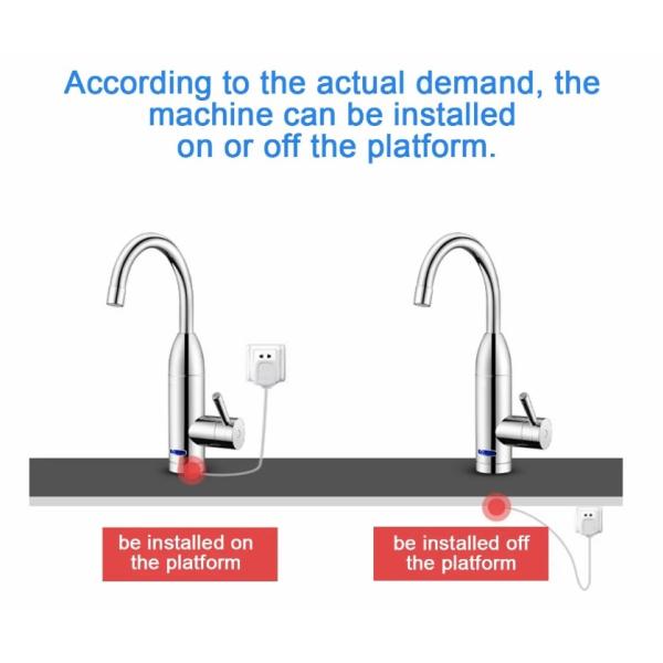 304 Stainless Instant Heating Water Faucet CE Kitchen Tap Water Heater 3KW