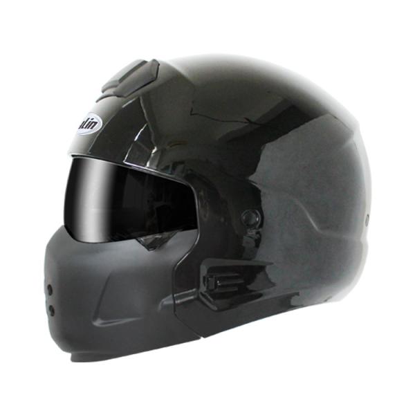 Black Custom DOT ECE Approved Motorcycle Full Face Helmet with Removable Chin Pad