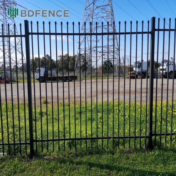 Extra Strong 7ft Modern 3D Eco-Friendly Steel Security Tubular Fence Black for Villa Perimeter