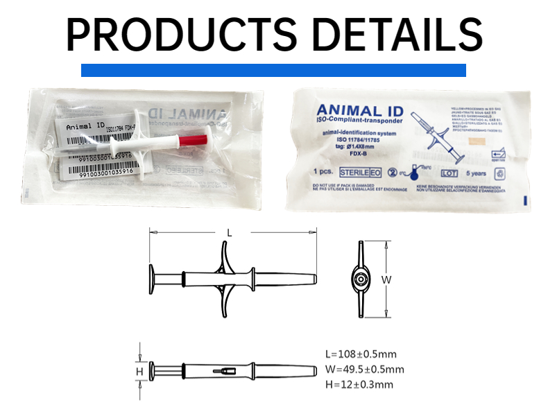 ICAR Certificated FOFIA RFID 134.2kHz Animal Microchip FDX/EM4305 Chip IP67 Waterproof for Pet Injection Plastic